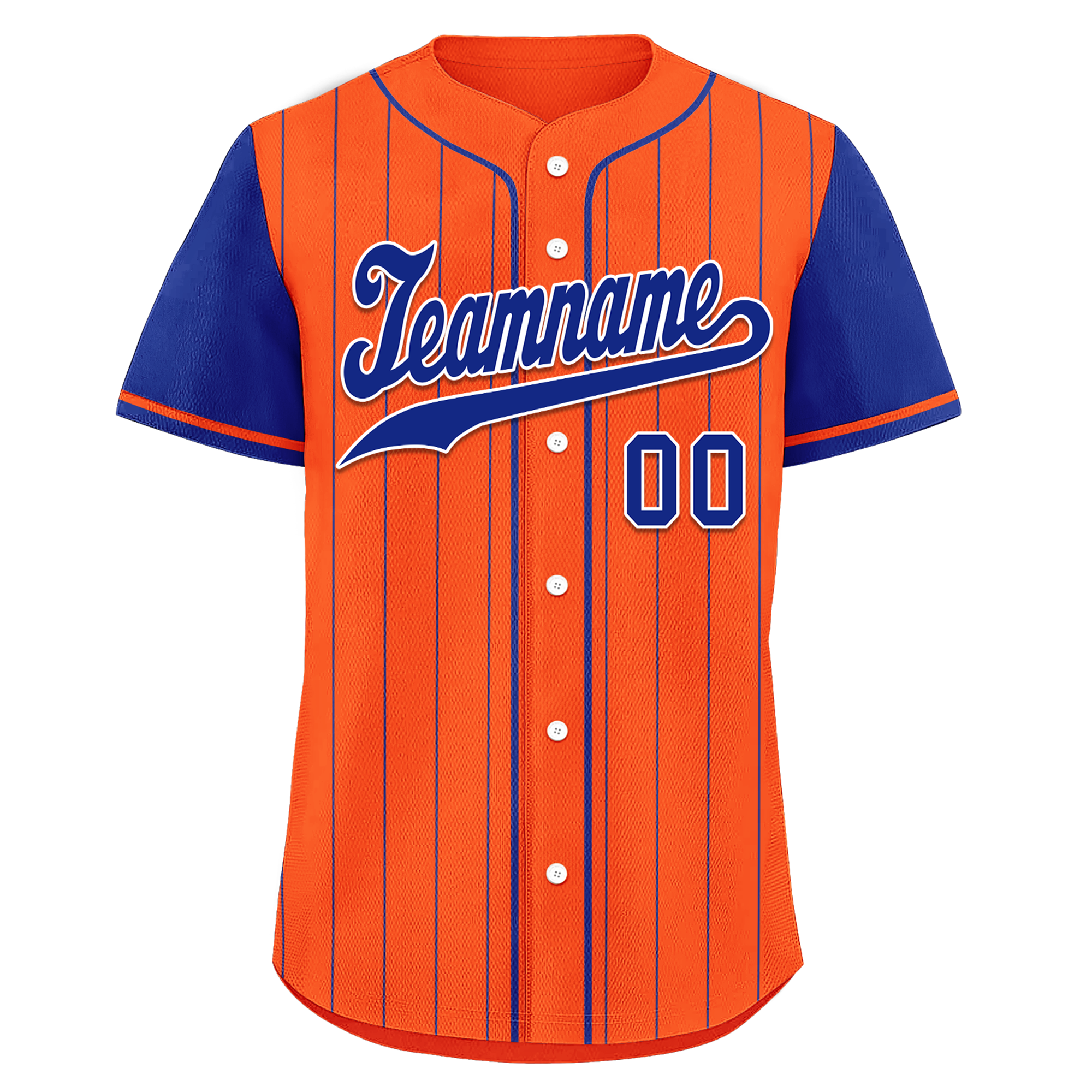 Custom Orange Blue Stripe Fashion Personalized Authentic Baseball Jersey BSBJ01-D017249