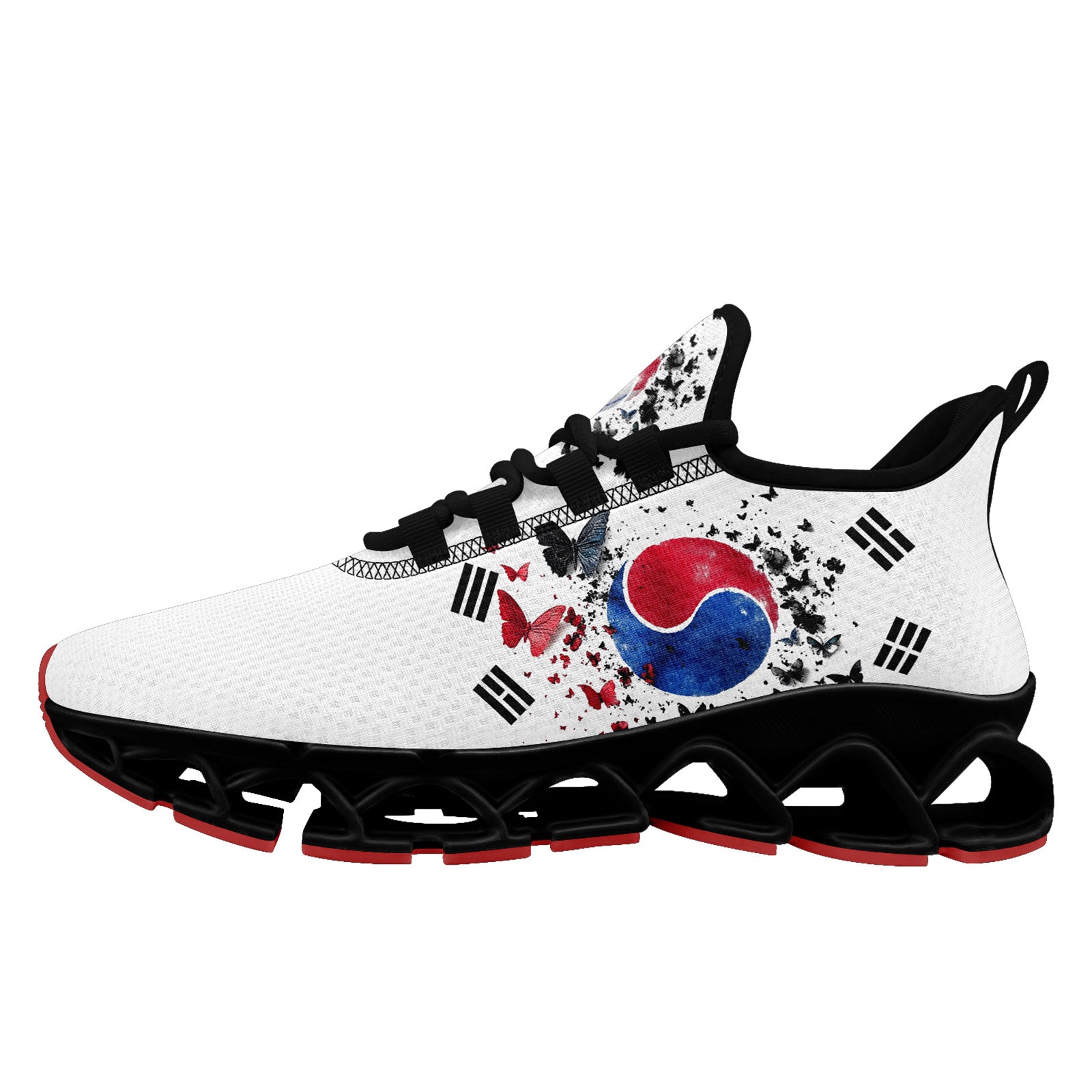 Custom South Korea 2026 World Cup Sneakers DIY Country Flag Running Shoes Lightweight Sport Shoes Gift for Football Fans Personalized Team Name and Logo FN003XD-F009063-4