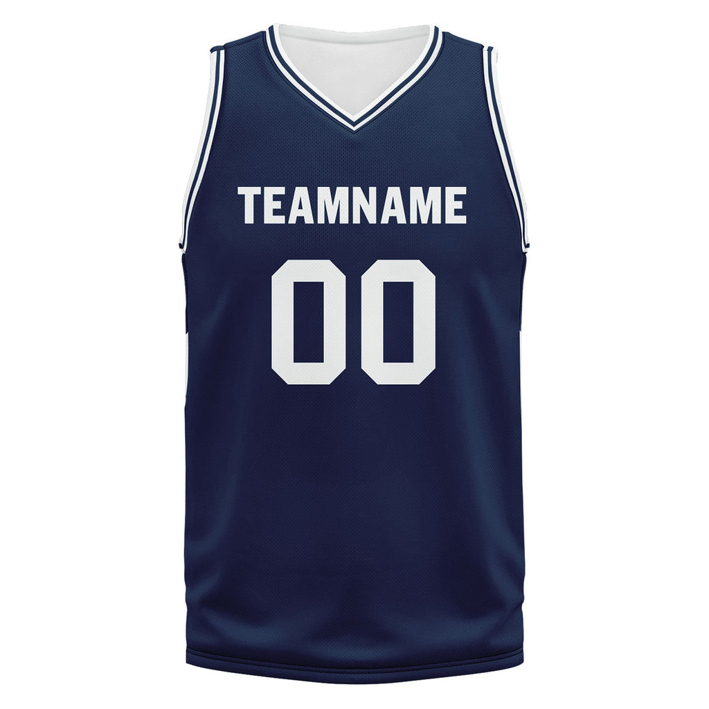 Custom Blue Classic Style Sports Uniform Basketball Jersey BBJ01-D020105-9