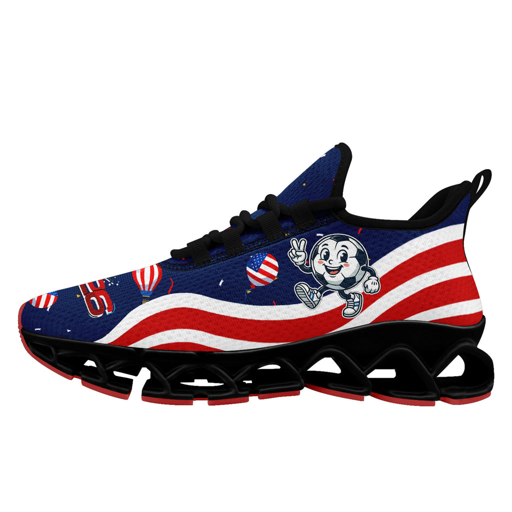 Custom United States 2026 World Cup Sneakers DIY Country Flag Running Shoes Lightweight Sport Shoes Gift for Football Fans Personalized Team Name and Logo FN003XD-F028038-3