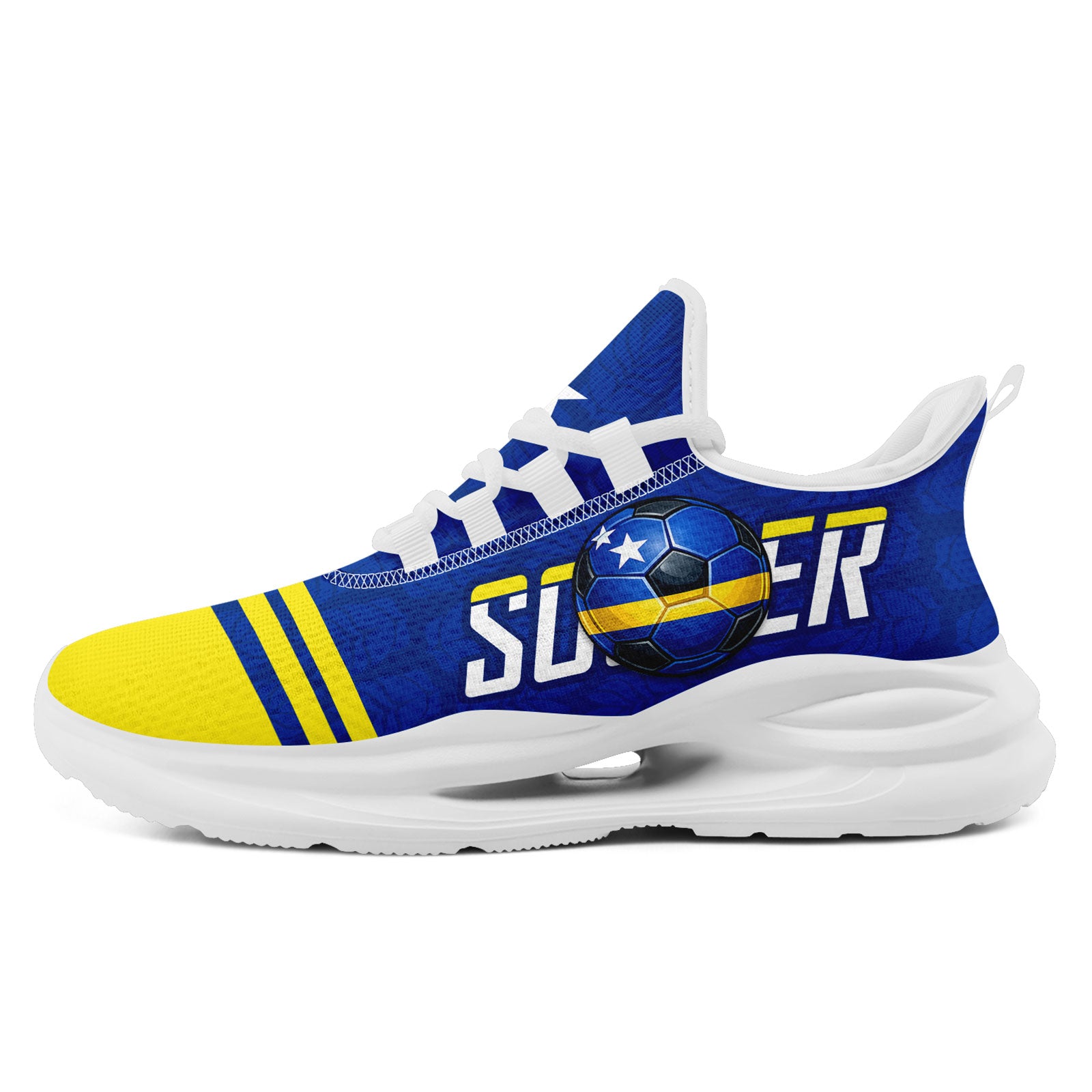 Custom Curaçao 2026 World Cup Sneakers DIY Country Flag Running Shoes Lightweight Sport Shoes Gift for Football Fans Personalized Team Name and Logo FN079-F009087-3