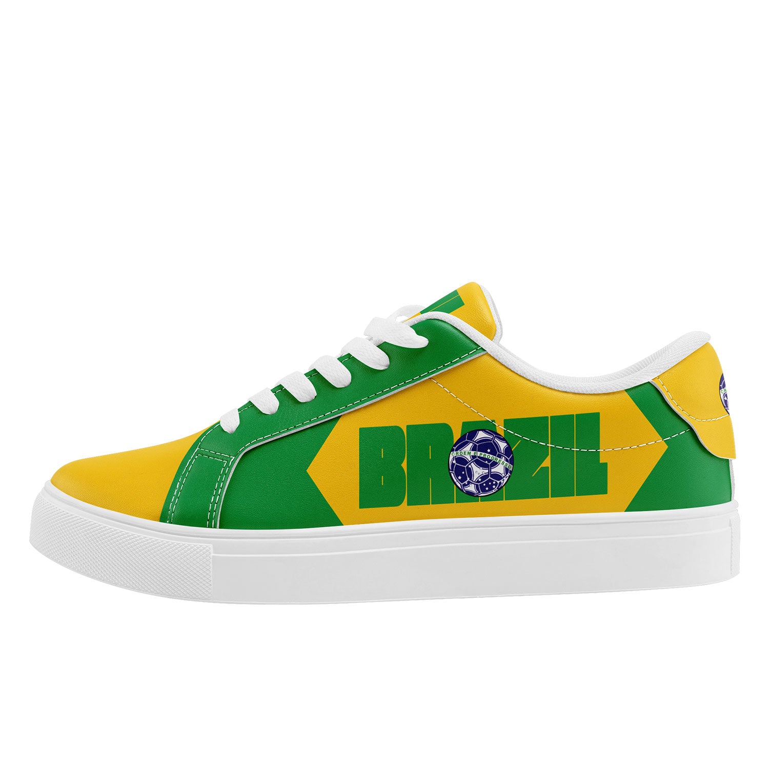 Custom 2026 World Cup Brazil Sneakers DIY Country Flag Running Shoes Lightweight Sport Shoes Gift for Football Fans Personalized Team Name and Logo FN023-F027052-2