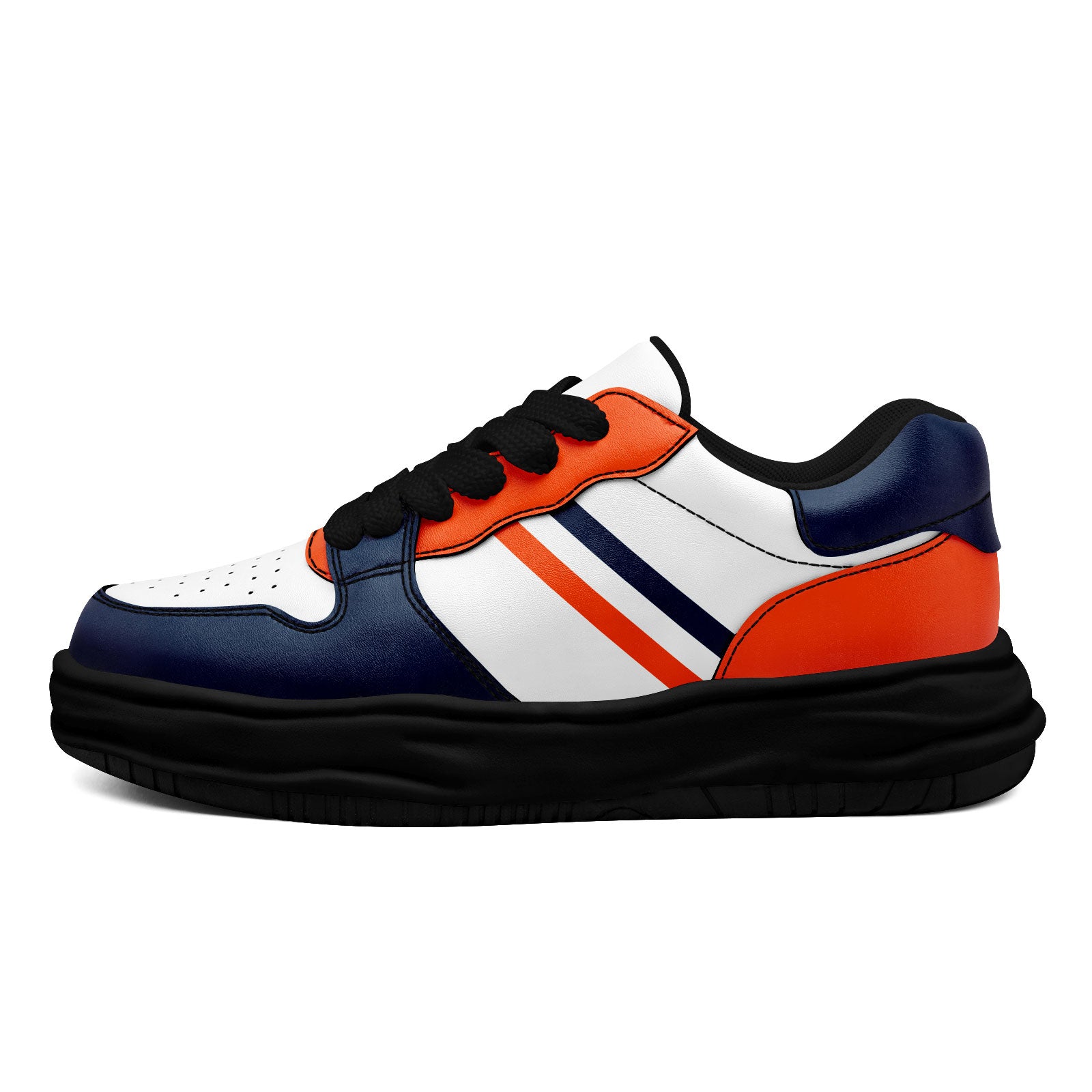 Custom Blue Orange Denver Shoes Personalized Sneaker FN032-D020389-10