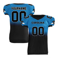 Custom Blue Black Fade Fashion Carolina High-Performance American Football Jersey FBJ06-D020252-5