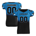 Custom Blue Black Fade Fashion Carolina High-Performance American Football Jersey FBJ06-D020252-5