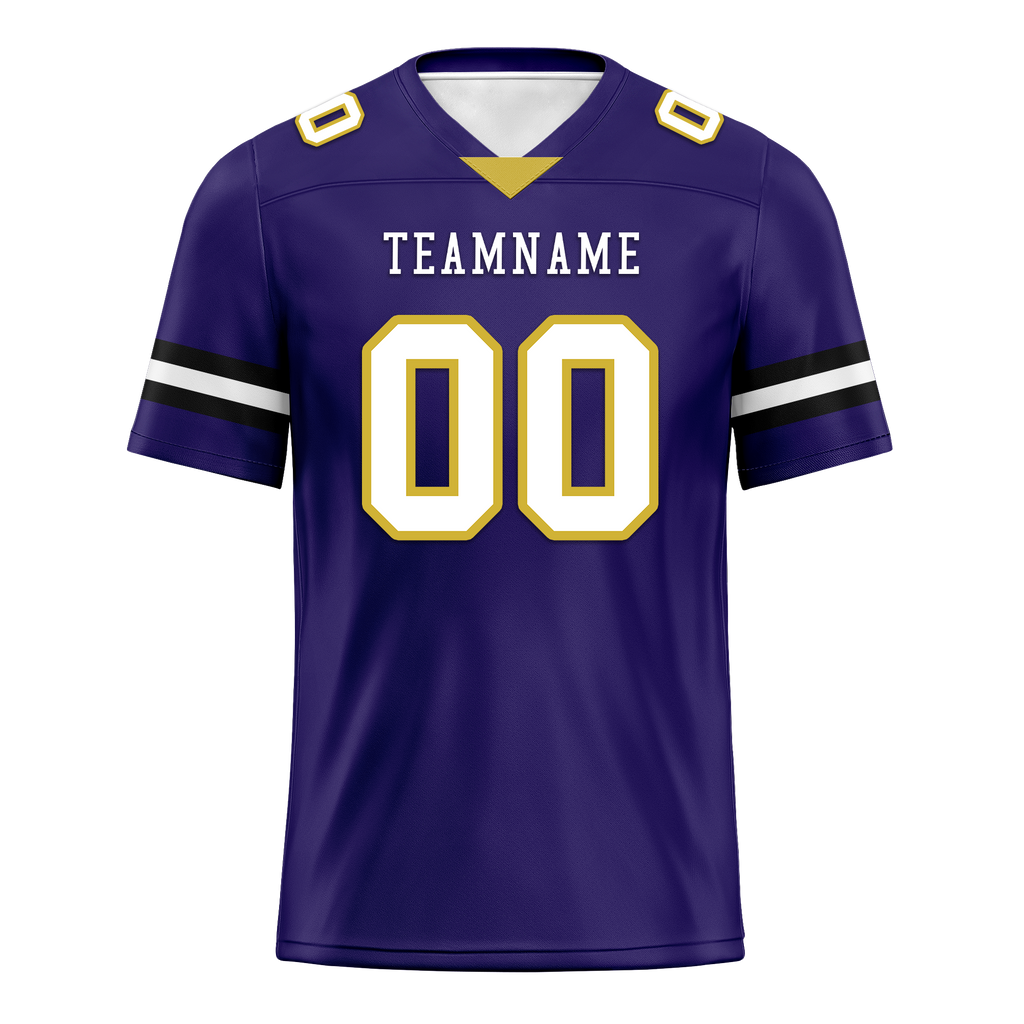 Custom Purple Classic Style Personalized Authentic Football Jersey FBJ02-bd0a70cb