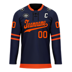 Custom Blue Orange Personalized Hockey Jersey HCKJ01-D0a70c8