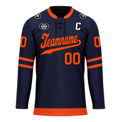 Custom Blue Orange Personalized Hockey Jersey HCKJ01-D0a70c8