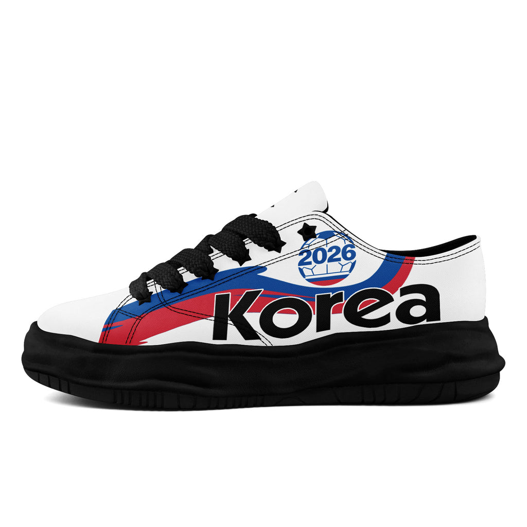 Custom South Korea 2026 World Cup Sneakers DIY Country Flag Running Shoes Lightweight Sport Shoes Gift for Football Fans Personalized Team Name and Logo FN038-F009095-3