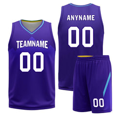 Custom Purple White Utah City Edition Personalized Reversible Basketball Set Sports Basketball Jersey BBJ01R-D0610-29