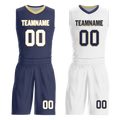 Custom Blue White Classic Style Reversible Basketball Uniform Personalized Ordinary BBJR-D017050