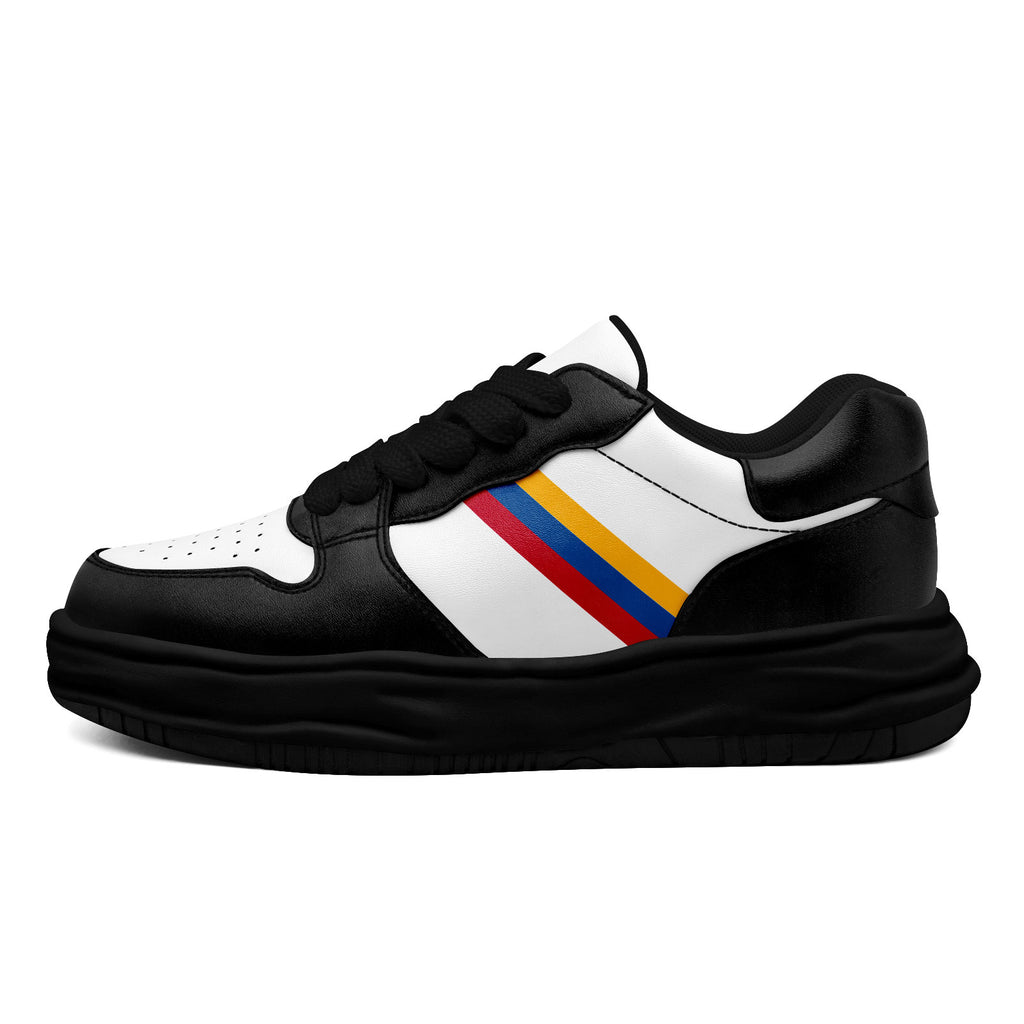 Custom Black White Pittsburgh Shoes Personalized Sneaker FN032-D020389-30