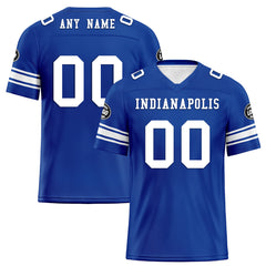 Custom Royal Indianapolis Personalized Authentic Football Jersey FBJ02-D020256-26