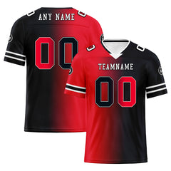 Custom Dark Gray Red Texas Personalized Authentic Football Jersey FBJ02-D028017-22