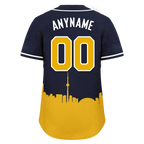 Custom Blue Yellow City Edition Personalized Authentic Baseball Jersey BSBJ01-D017135