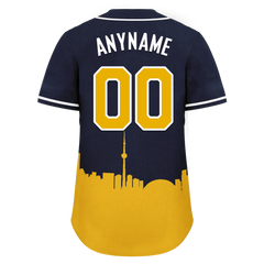 Custom Blue Yellow City Edition Personalized Authentic Baseball Jersey BSBJ01-D017135