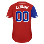 Custom Blue Red Skull Fashion Personalized Authentic Baseball Jersey BSBJ01-D017146