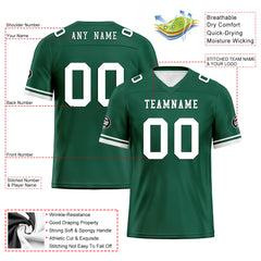 Custom Green New York Personalized Authentic Football Jersey FBJ02-D020263-28