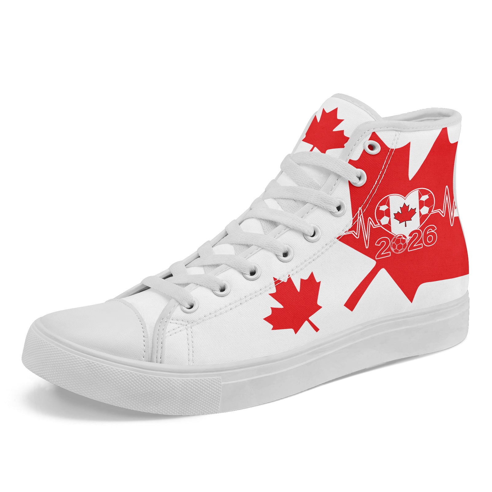 Custom 2026 World Cup Canada Sneakers DIY Country Flag Running Shoes Lightweight Sport Shoes Gift for Football Fans Personalized Team Name and Logo FN024-F023064-4