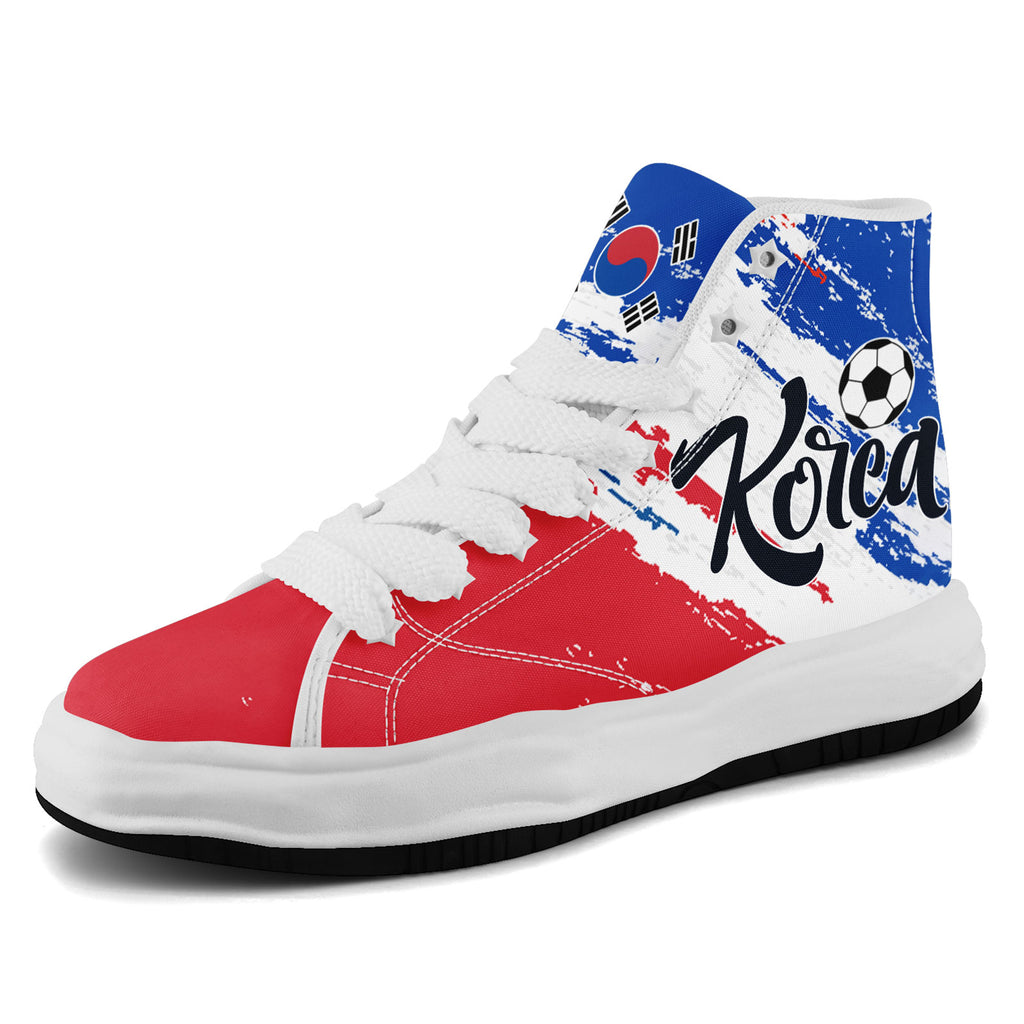 Custom South Korea 2026 World Cup Sneakers DIY Country Flag Running Shoes Lightweight Sport Shoes Gift for Football Fans Personalized Team Name and Logo FN039-F009106-2
