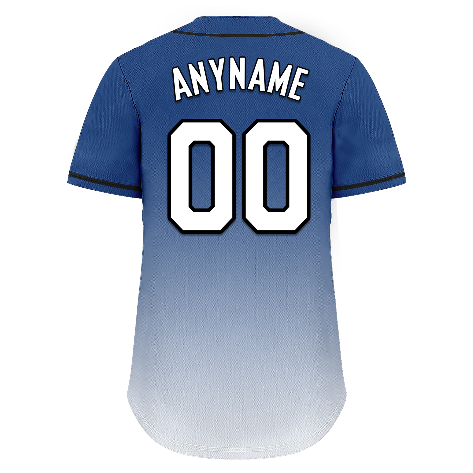 Custom Blue White Fade Fashion Personalized Authentic Baseball Jersey BSBJ01-D0a70db