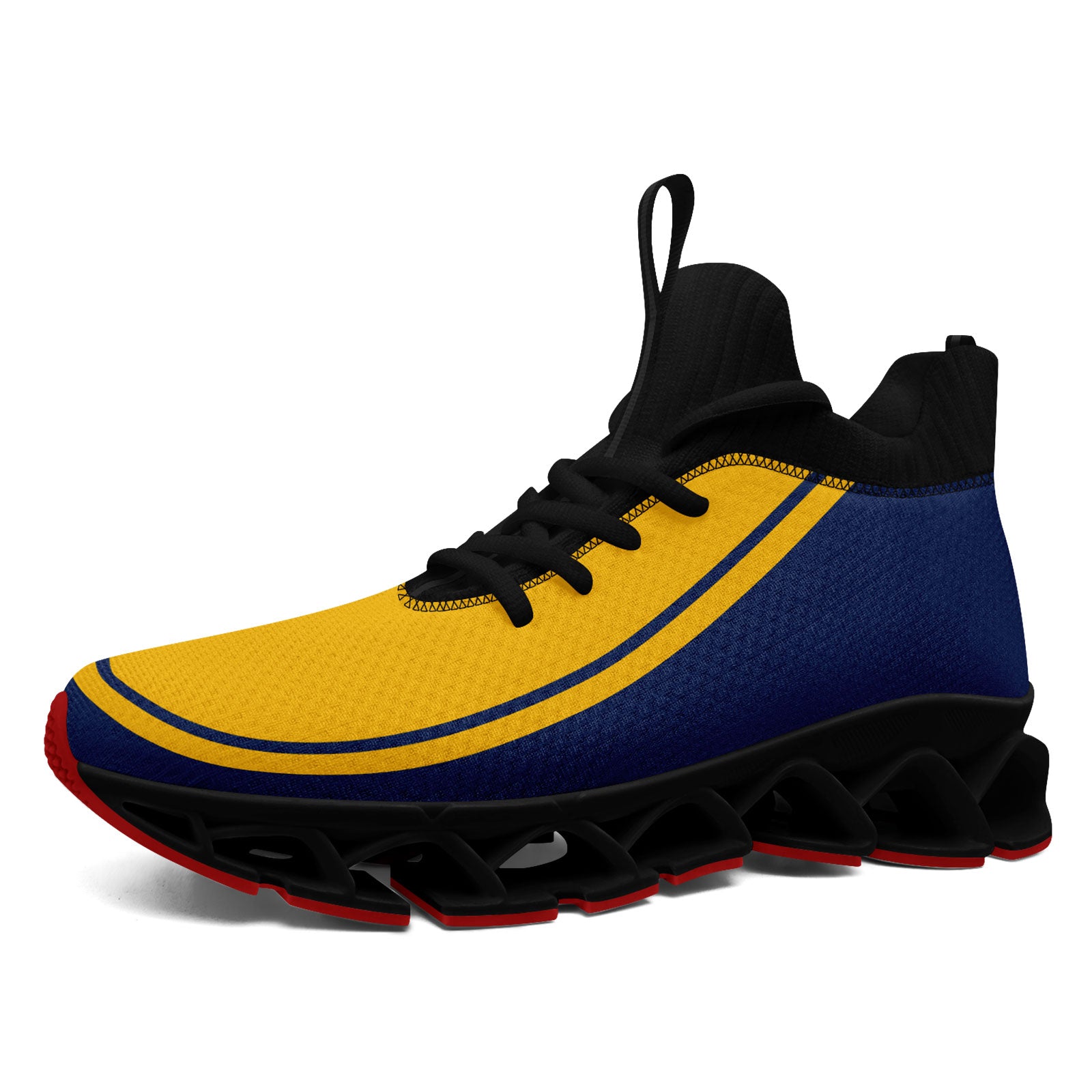 Custom Navy Yellow Maxsoul Shoes Personalized Sneaker FN030XD-D020388-13