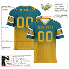 Custom Green Yellow Jacksonville Personalized Authentic Football Jersey FBJ02-D020249-16