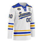 Custom White Blue Personalized Hockey Jersey HCKJ01-D0a70ab