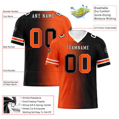 Custom Orange Black Ohio Personalized Authentic Football Jersey FBJ02-D028017-19