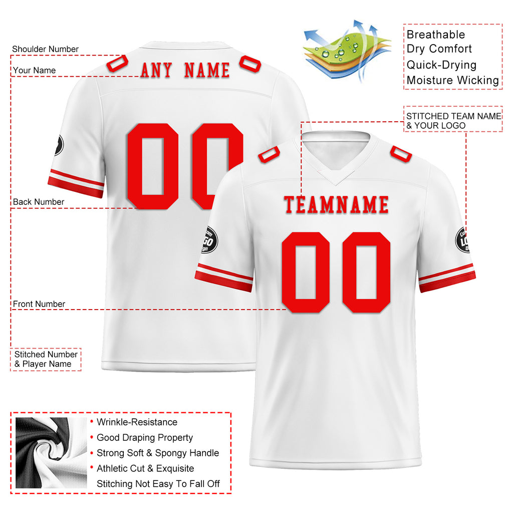 Custom White New York Personalized Authentic Football Jersey FBJ02-D020263-21