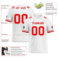 Custom White New York Personalized Authentic Football Jersey FBJ02-D020263-21