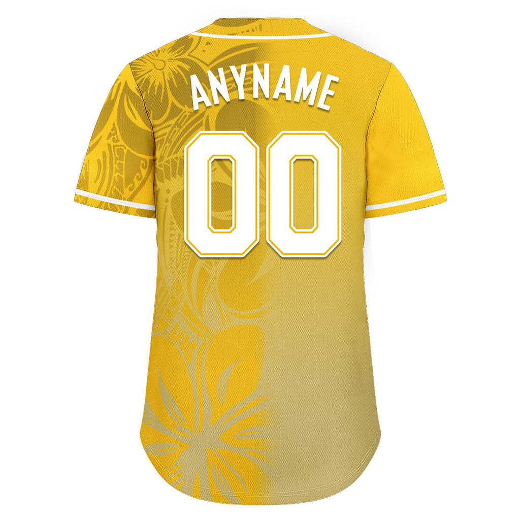 Custom Yellow Classic Style Personalized Authentic Baseball Jersey BSBJ01-D020160-5