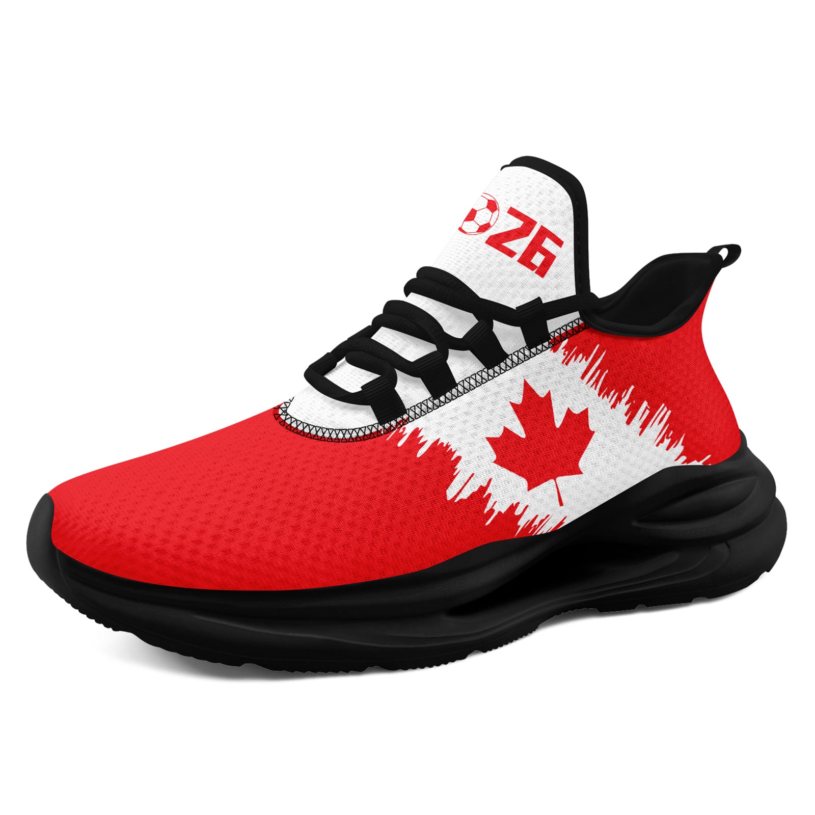 Custom 2026 World Cup Canada Sneakers DIY Country Flag Running Shoes Lightweight Sport Shoes Gift for Football Fans Personalized Team Name and Logo FN079-F023063-1