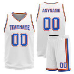 Custom Black Blue Orange White Oklahoma City City Edition Personalized Reversible Basketball Set Sports Basketball Jersey BBJ01R-D0610-21