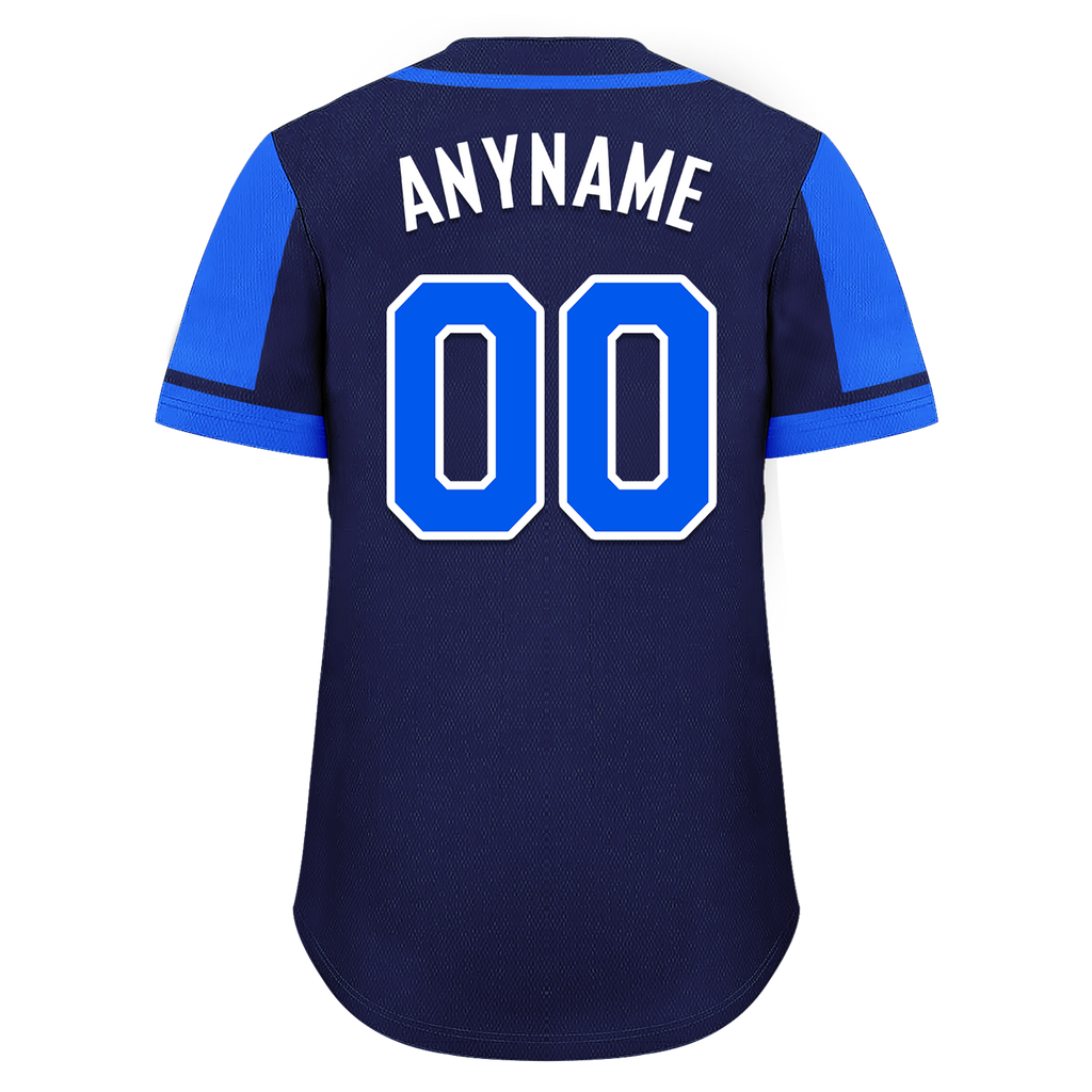 Custom Blue Raglan Sleeves Personalized Authentic Baseball Jersey BSBJ01-D017183