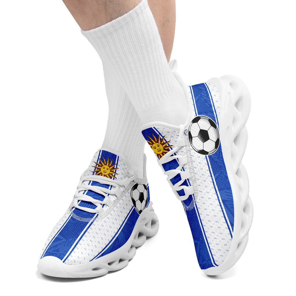 Custom Uruguay 2026 World Cup Sneakers DIY Country Flag Running Shoes Lightweight Sport Shoes Gift for Football Fans Personalized Team Name and Logo FN003-F009072-3