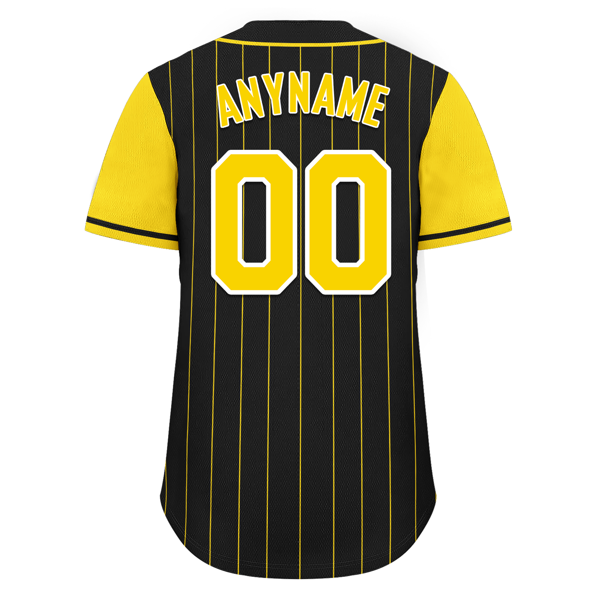 Custom Black Gold Stripe Fashion Personalized Authentic Baseball Jersey BSBJ01-D017217