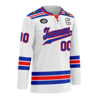 Custom White Blue Personalized Hockey Jersey HCKJ01-D0a7008
