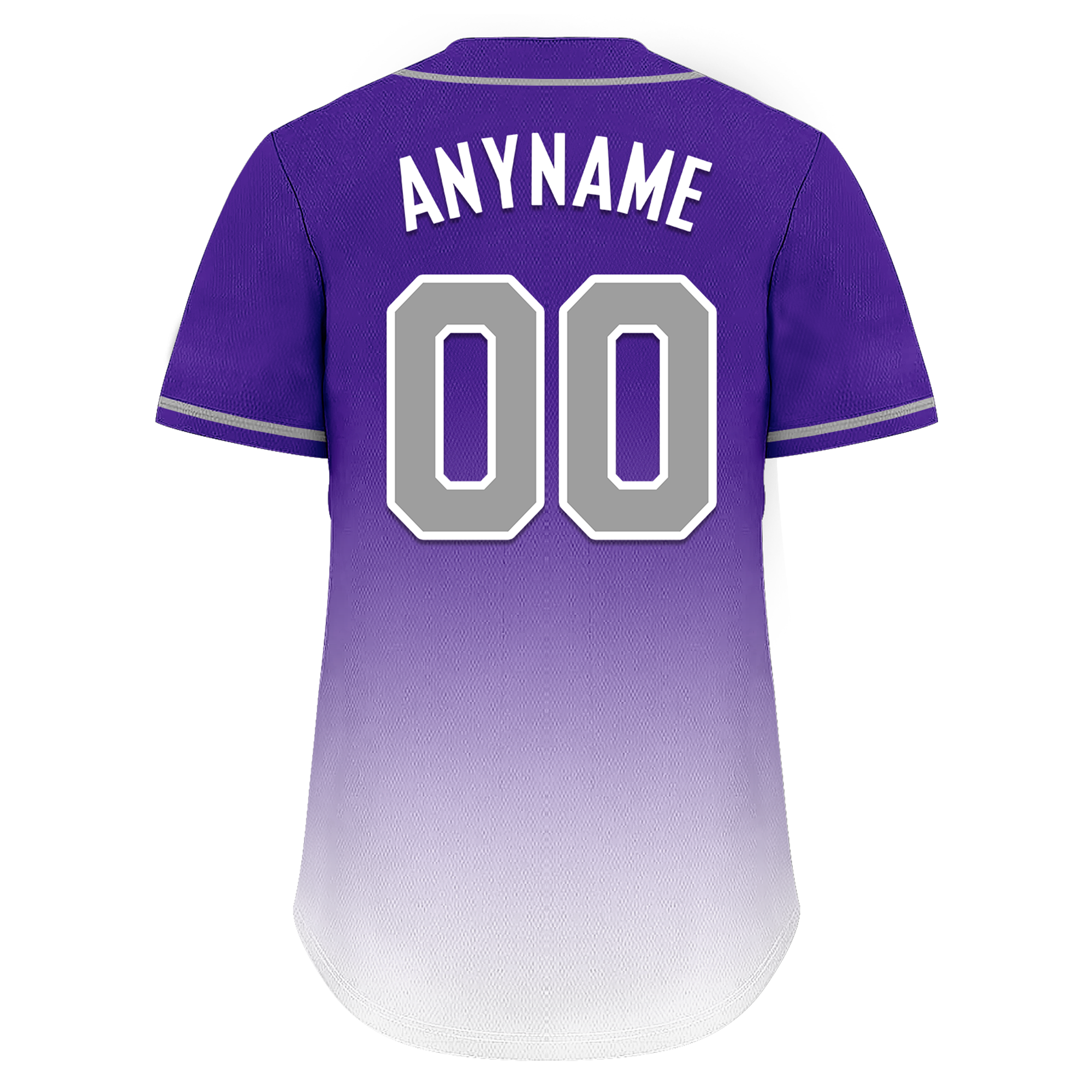Custom Purple White Fade Fashion Personalized Authentic Baseball Jersey BSBJ01-D0a70eb