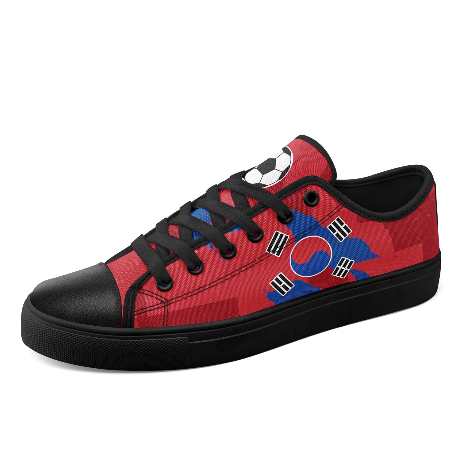 Custom South Korea 2026 World Cup Sneakers DIY Country Flag Running Shoes Lightweight Sport Shoes Gift for Football Fans Personalized Team Name and Logo FN027-F009081-1