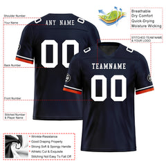 Custom Black Chicago Personalized Authentic Football Jersey FBJ02-D020263-7