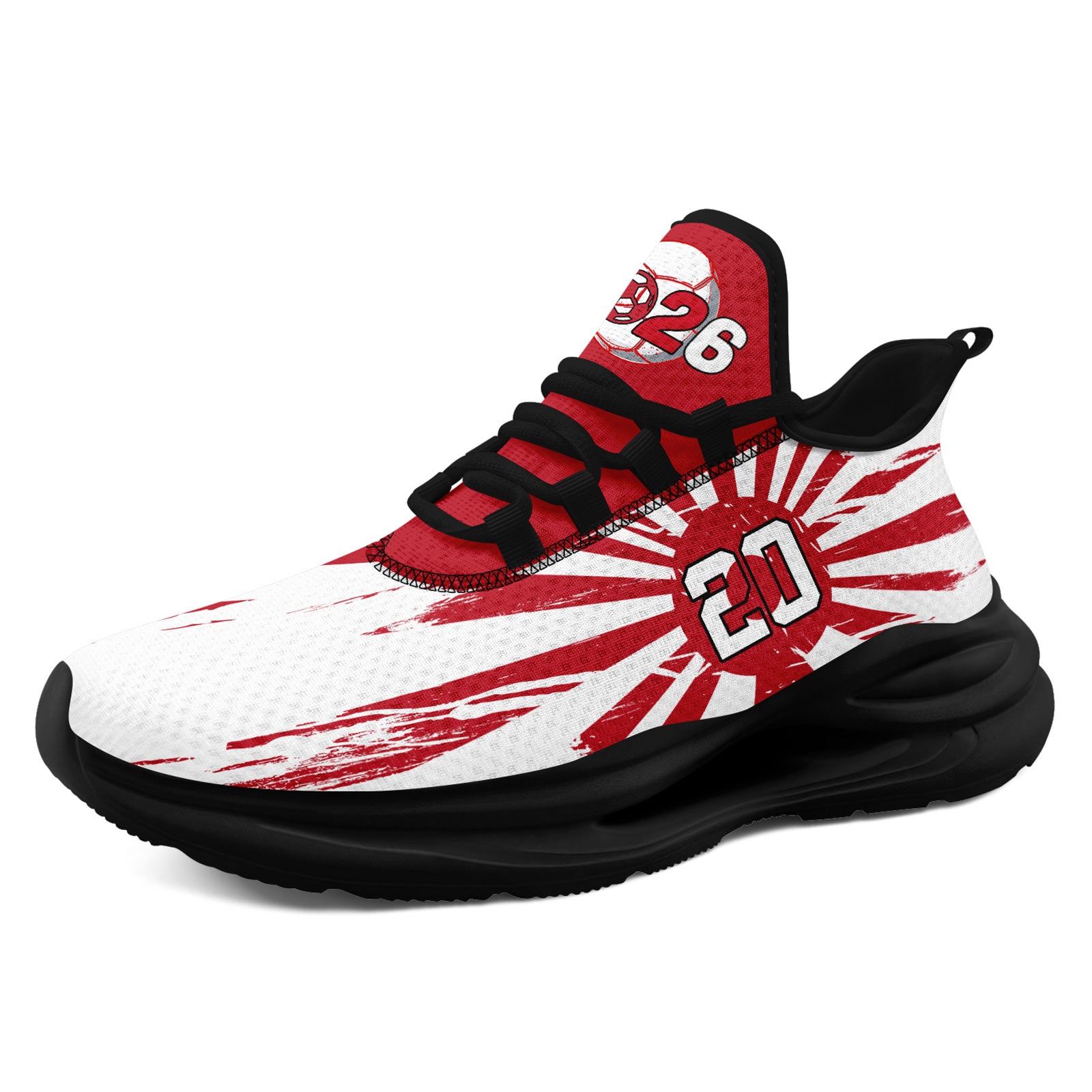 Custom 2026 World Cup Japan Sneakers DIY Country Flag Running Shoes Lightweight Sport Shoes Gift for Football Fans Personalized Team Name and Logo FN079-F023088-1