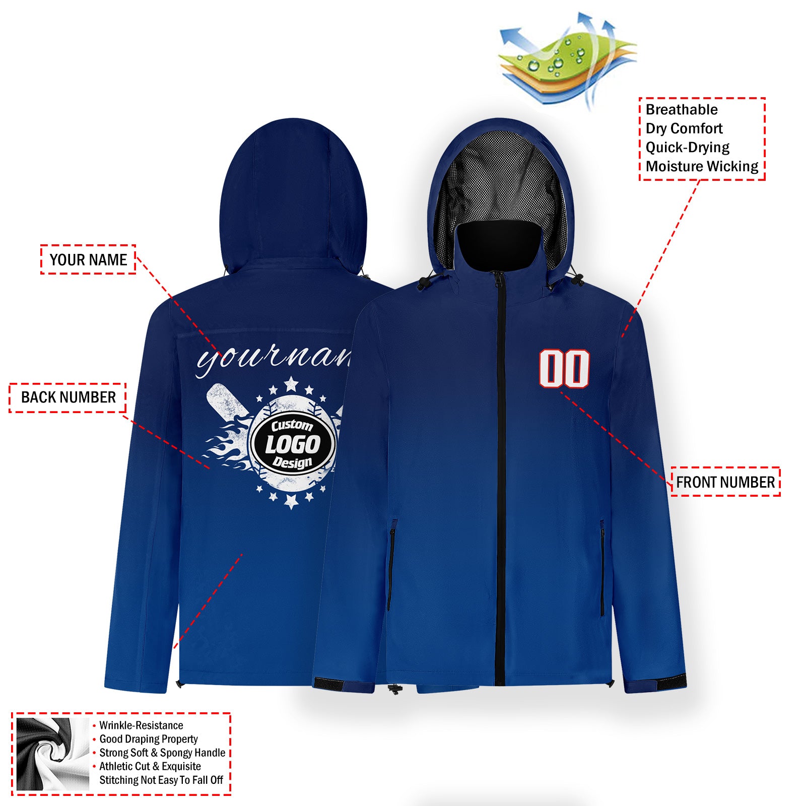Custom Baseball Outerwear and Hat Combo Offer Personalized Combo ZH-E025020-29