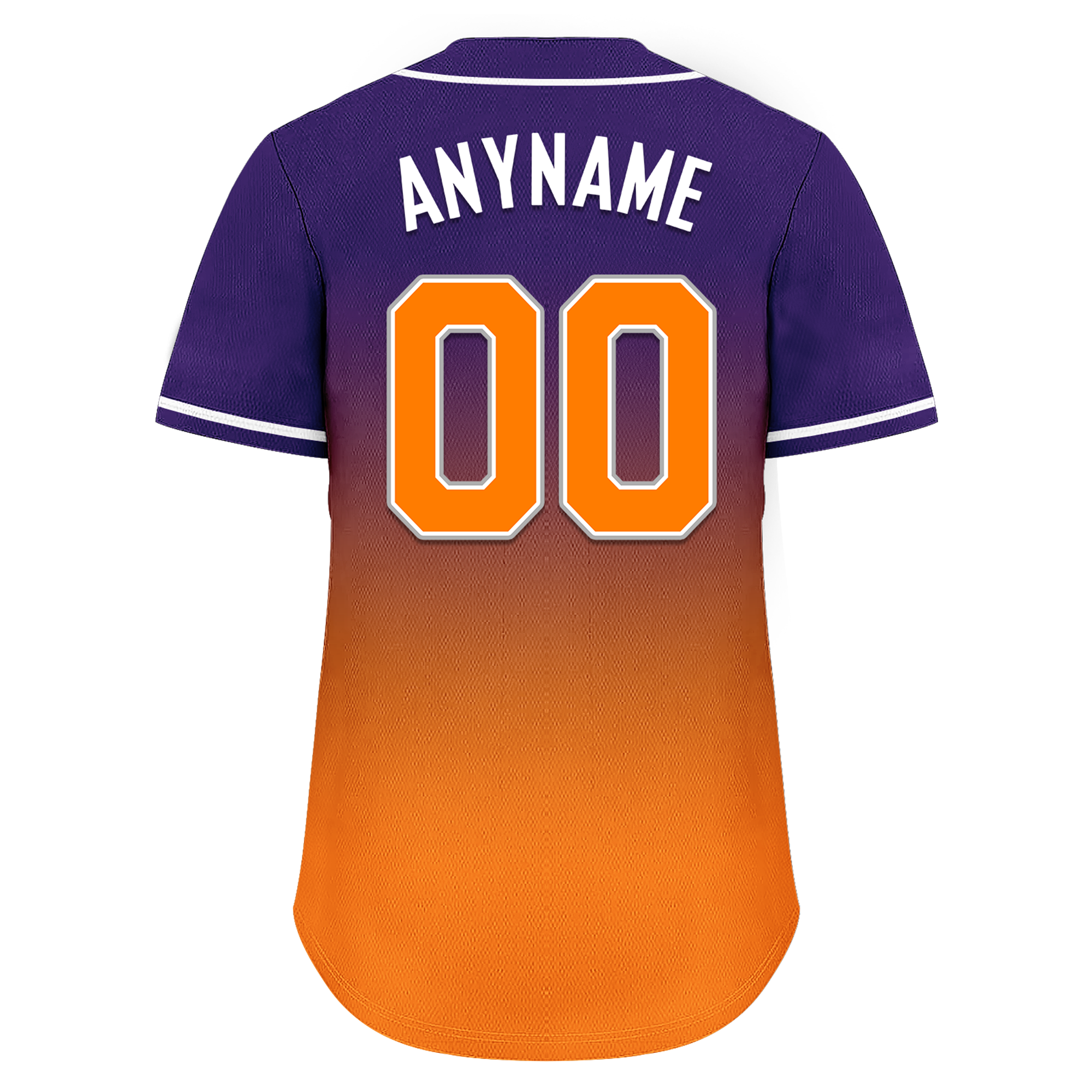 Custom Purple Orange Fade Fashion Personalized Authentic Baseball Jersey BSBJ01-D0a70de