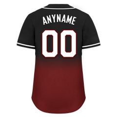 Custom Black Red Fade Fashion Personalized Authentic Baseball Jersey BSBJ01-D0a70f0