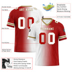 Custom White Red California Personalized Authentic Football Jersey FBJ02-D028017-13