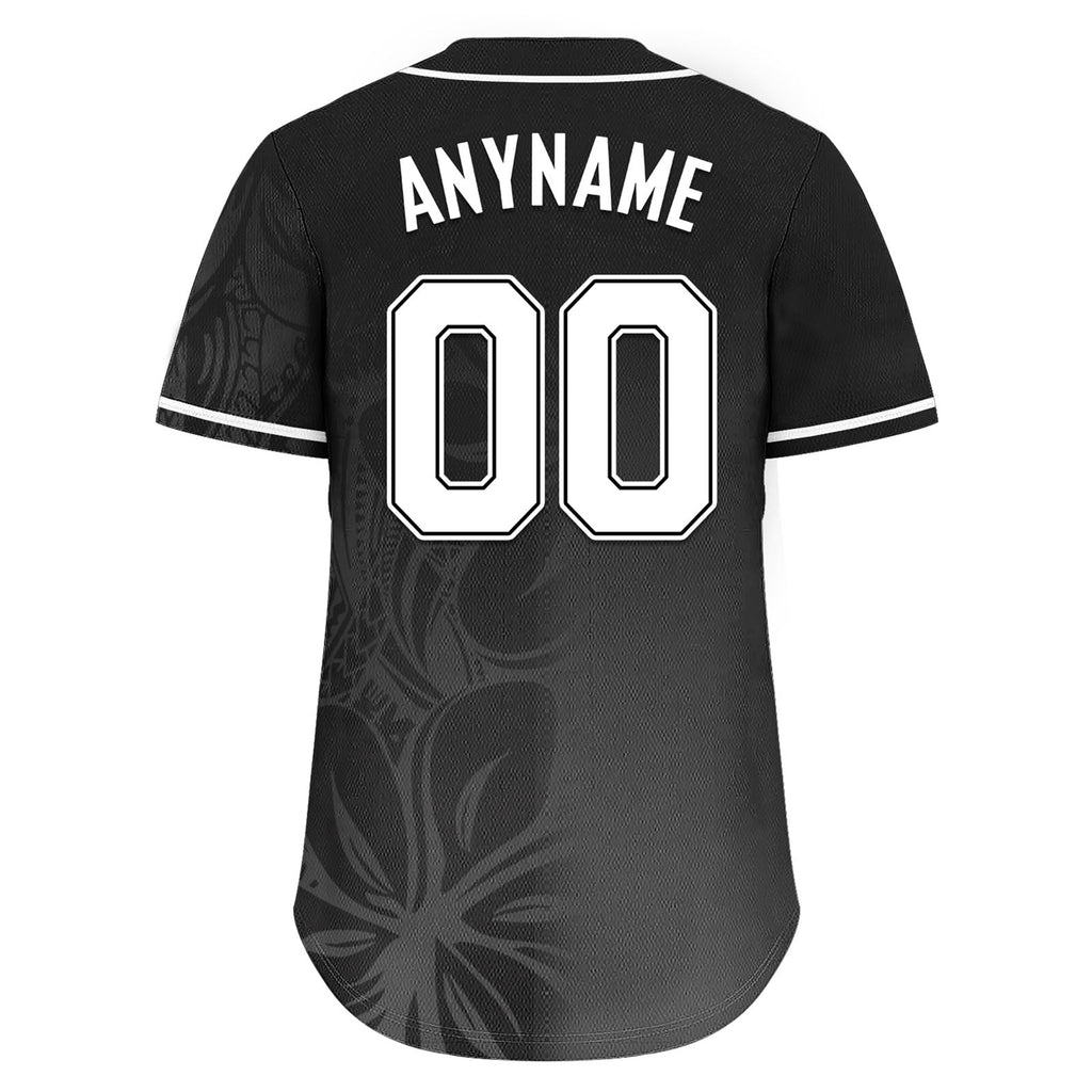 Custom Black Embroidered Baseball Jersey, 100% Polyester