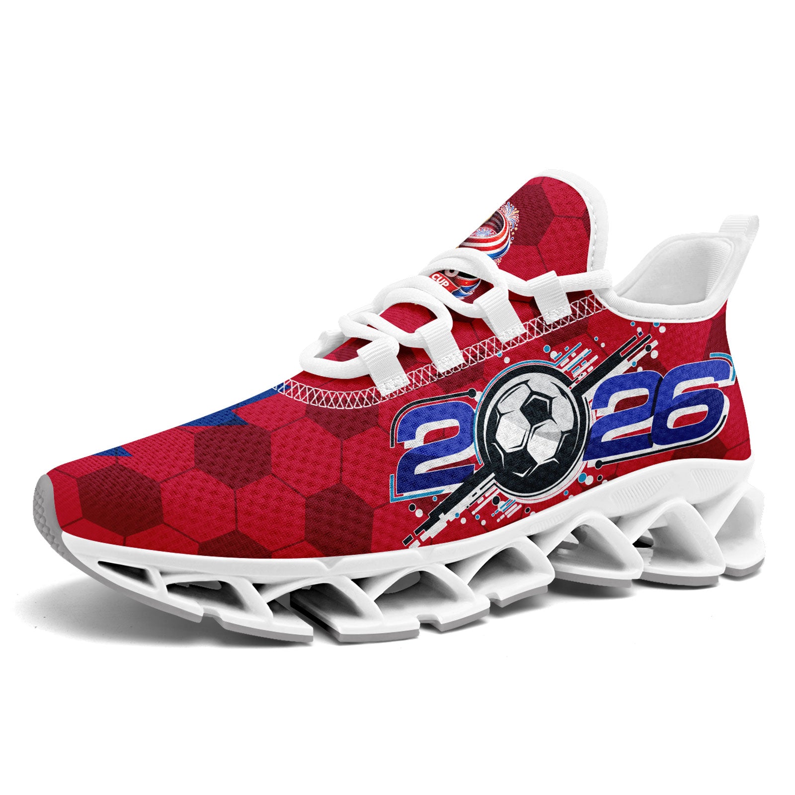 Custom United States 2026 World Cup Sneakers DIY Country Flag Running Shoes Lightweight Sport Shoes Gift for Football Fans Personalized Team Name and Logo FN003XD-F028038-4