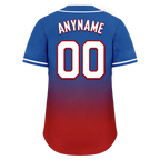 Custom Blue Red Fade Fashion Personalized Authentic Baseball Jersey BSBJ01-D0a70bd