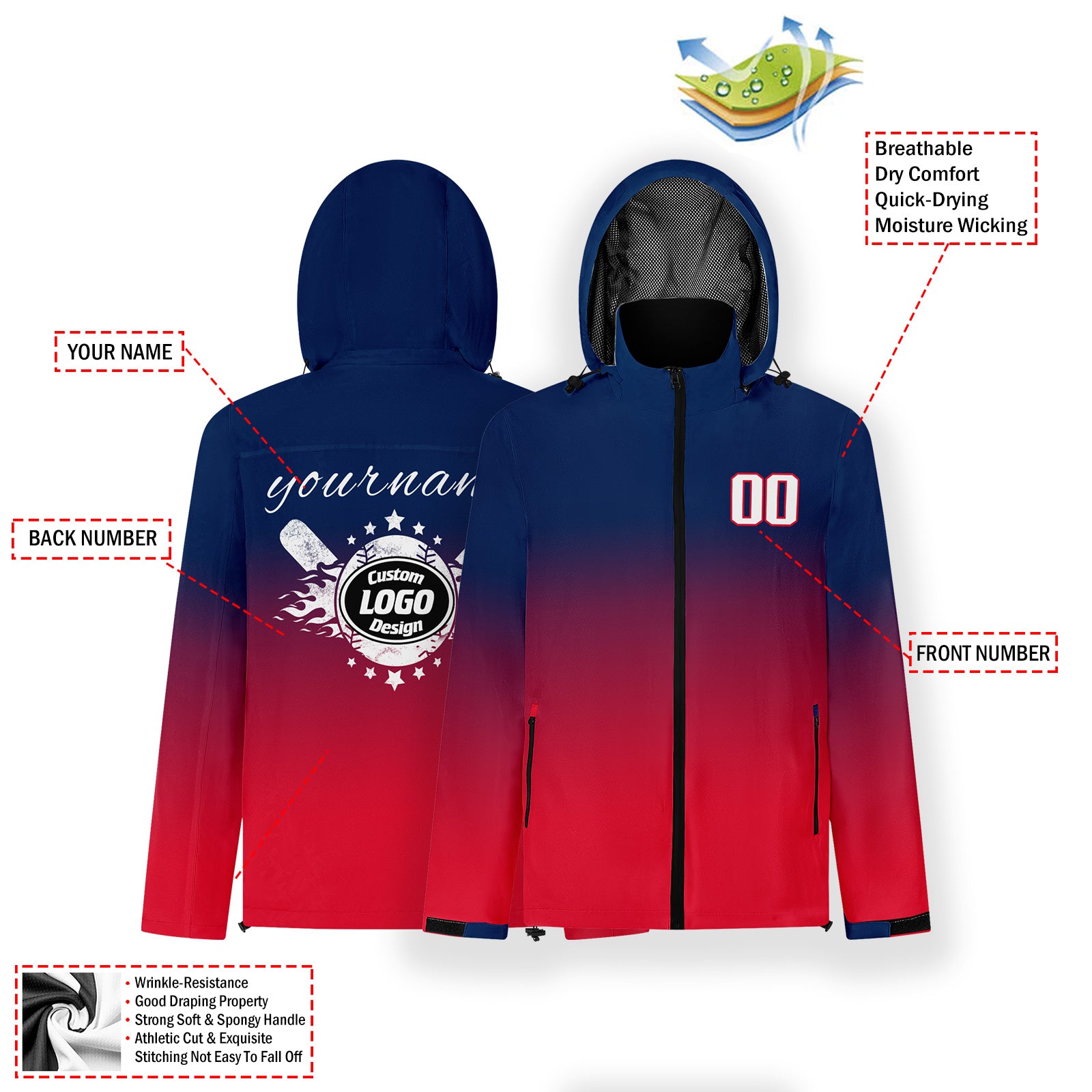 Custom Baseball Outerwear and Hat Combo Offer Personalized Combo ZH-E025020-9
